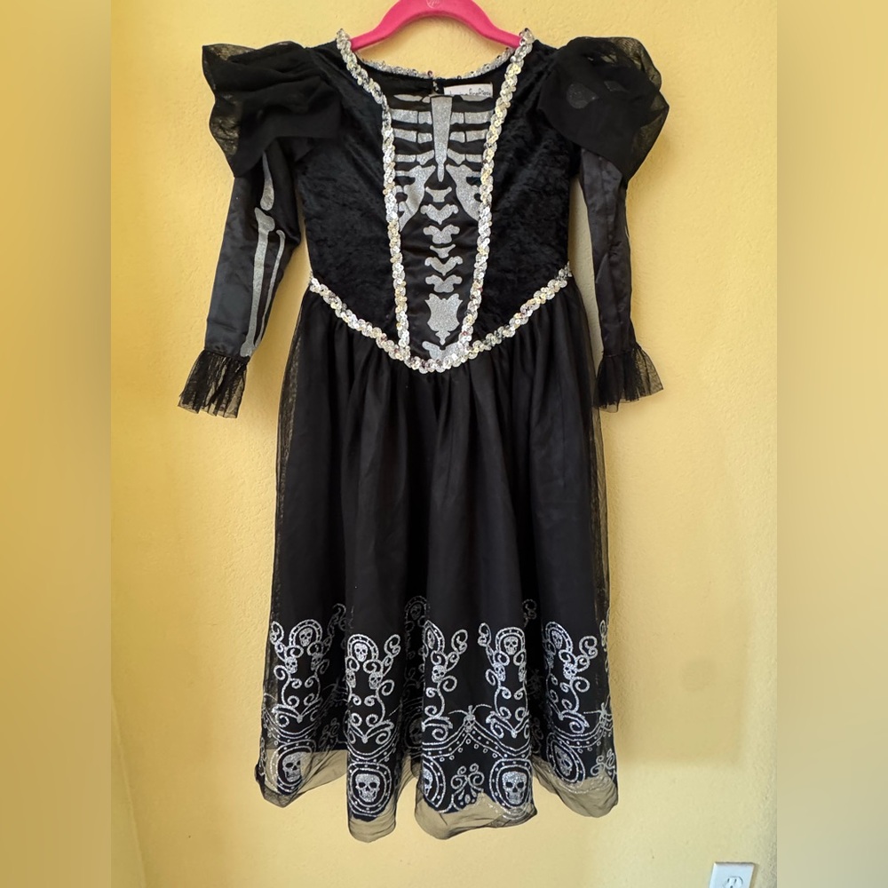 Chasing Fireflies Skelton Witch Dress Halloween Costume Girls Size 6